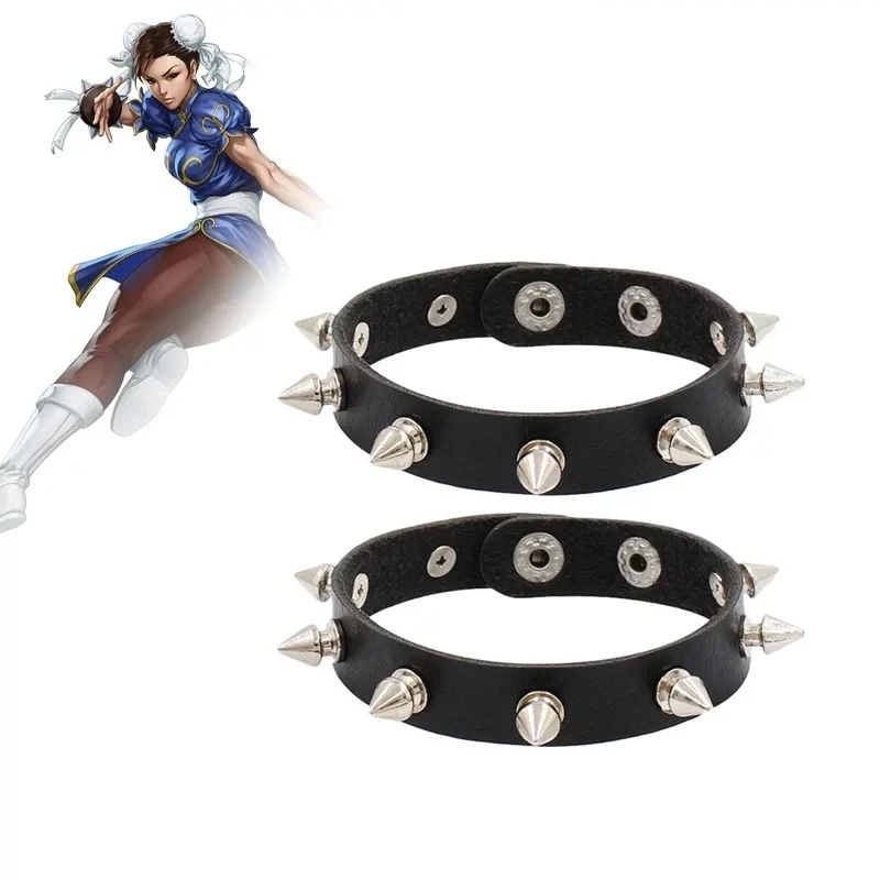 

Chun Li Street Fighter Game Косплей Костюм Набор Аниме Gng Ролевой наряд Синий Розовый Костюм Доступен Браслет