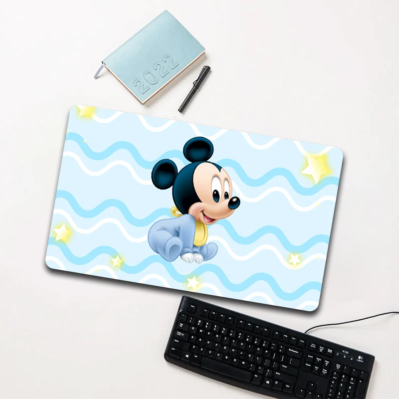 

Disney Baby Mickey Blue Wave Mouse Pad Large Non-slip Waterproof Desk Mat for Computer Laptop