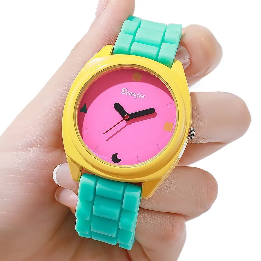 Luxury Ladies Watches Gift Fashion Wristwatch Relojes Para Mujer Silicone Strap Quartz Watch Cute Student Watch Candy Colored