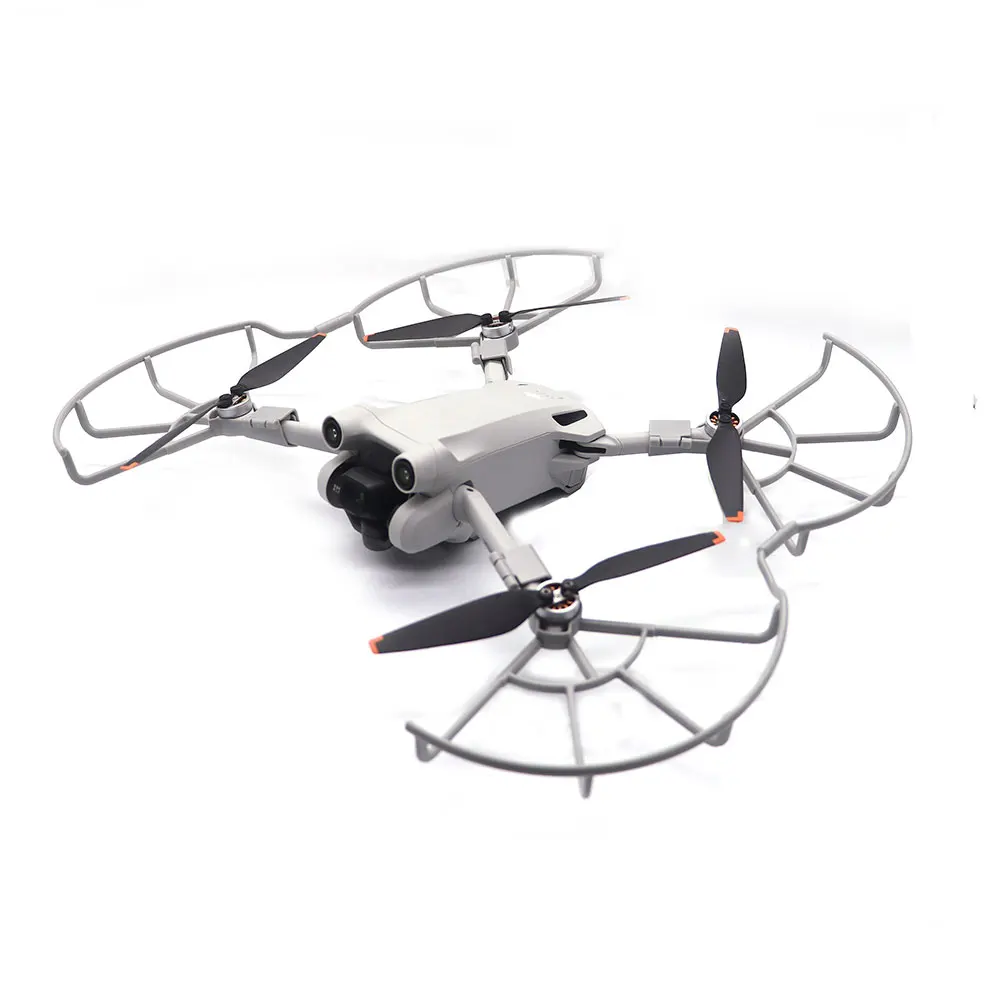 Protetor de hélice para DJI Mini 3 Pro e Mini 3 Landing Gear, Protetor de hélices integrado, Anéis de blindagem, Drone Guards Acessórios