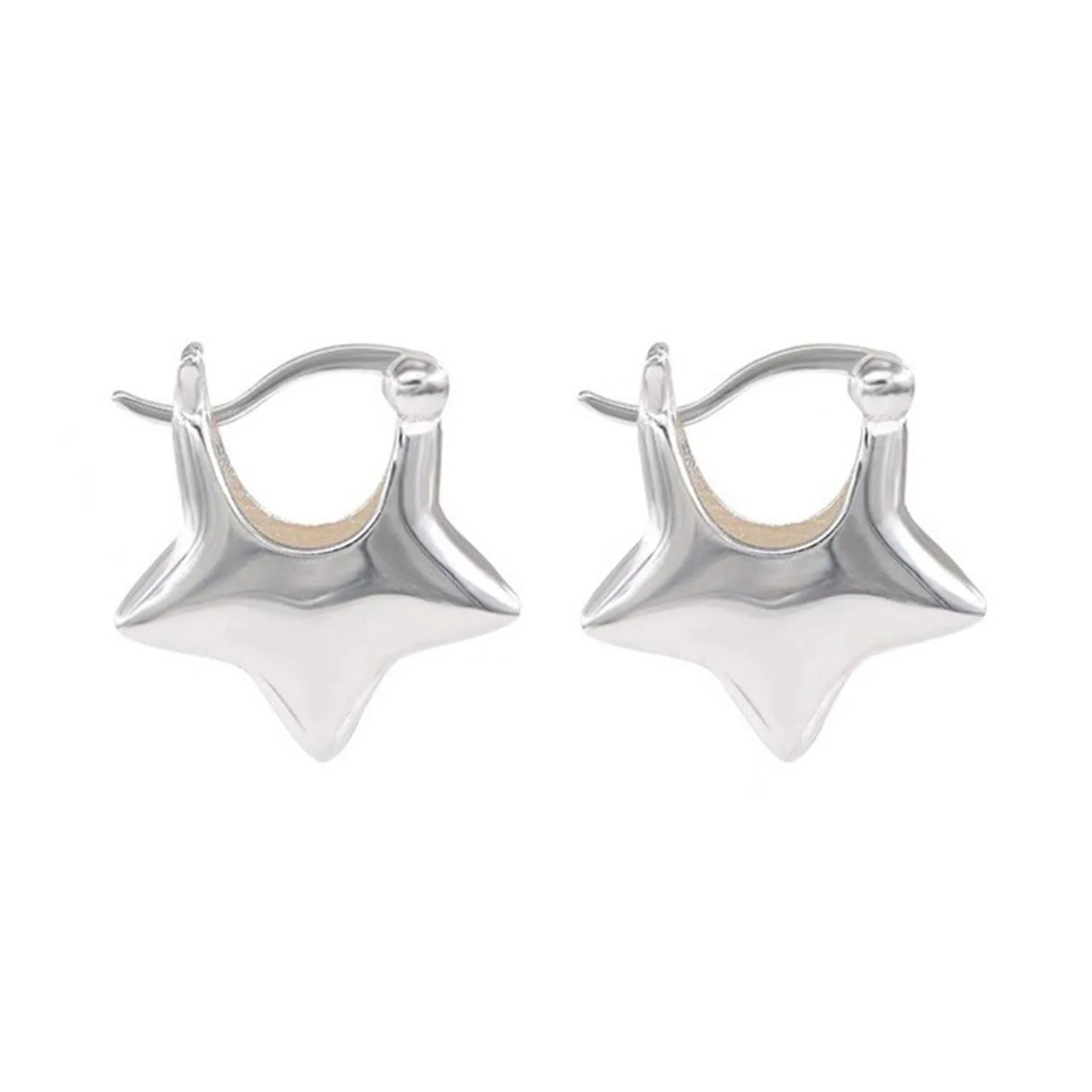 925 Sterling Silver Vintage Simple Star Earrings For Women Trendy Earring Jewelry Prevent Allergy Party Accessories Gift image 6