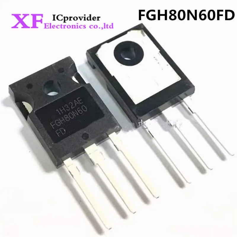 5pcs FGH80N60FD FGH80N60 80N60 TO-247 80A 600V TO247 TUBE/POWER IGBT TRANSISTOR