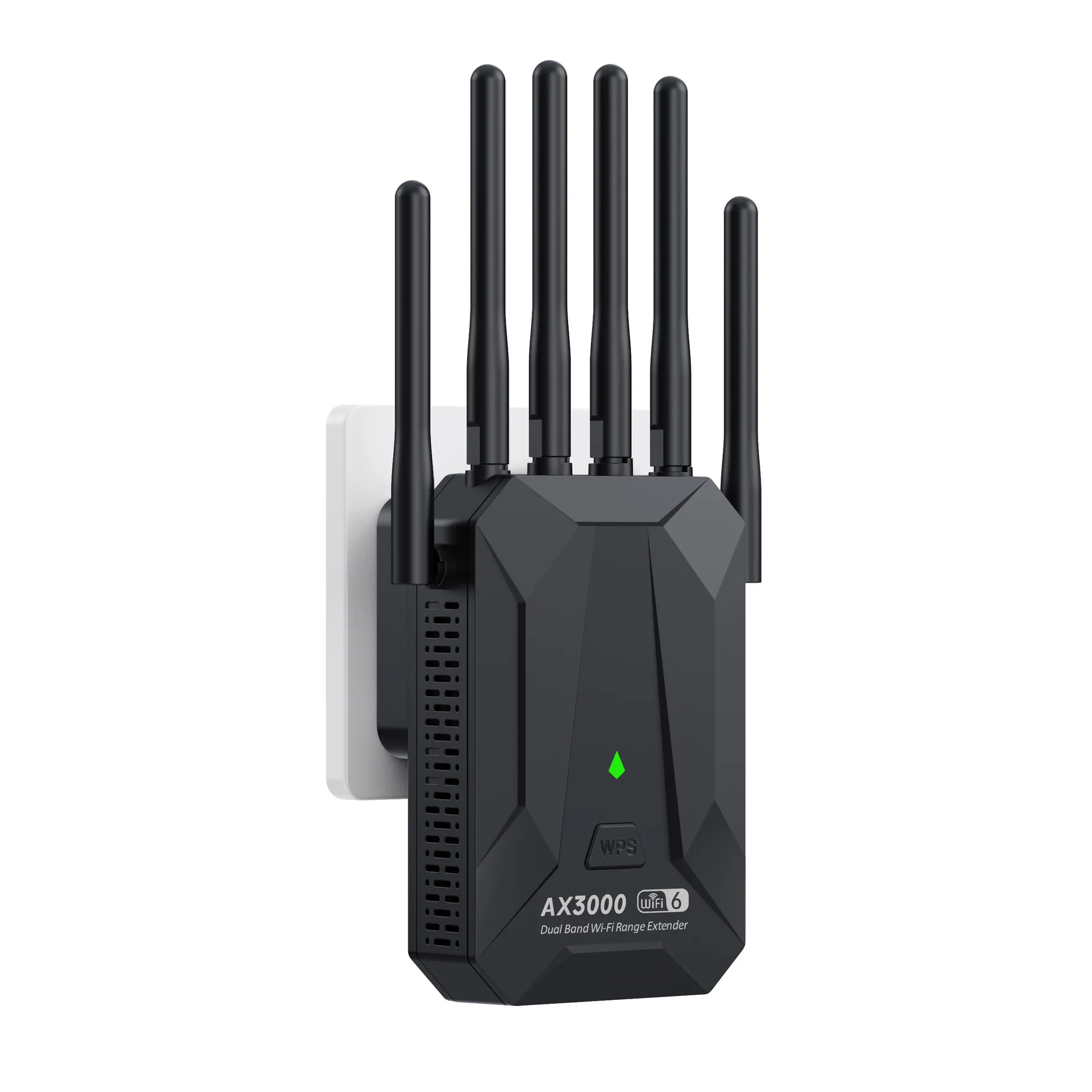 kebidumei 3000 Mbit/s WIFI6 Repeater Dual Band 2,4 GHz 5 GHz Extender 802.11ax Wi-Fi-Verstärker High Gain Six-Antenne Wi-Fi Booster Range Signal 4