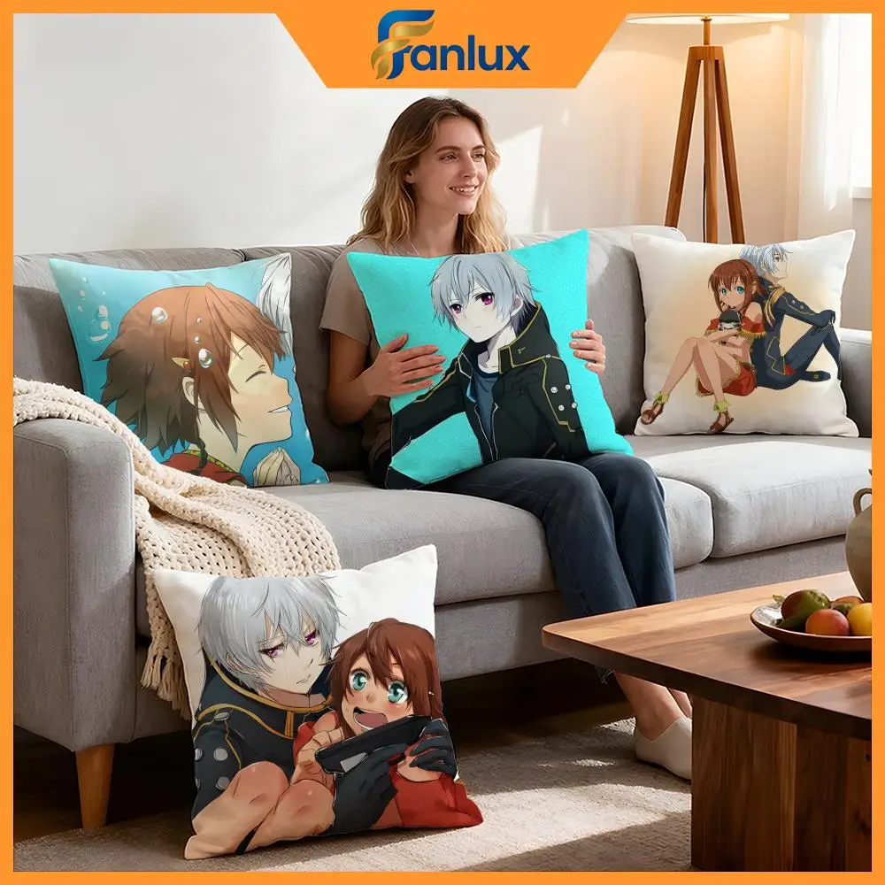 Anime Gargantia on the Verdurous Planet Cushion Cover 4Pcs Decorative Covers Soft Cushion Case for Sofa Couch Decor 40x40 45x45