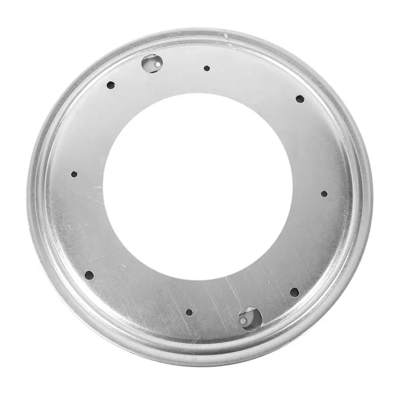 AT05-2Pcs 12 Inch Round Shape Galvanized Turntable Rotating Swivel Plate Kitchen & Display Table Hardware
