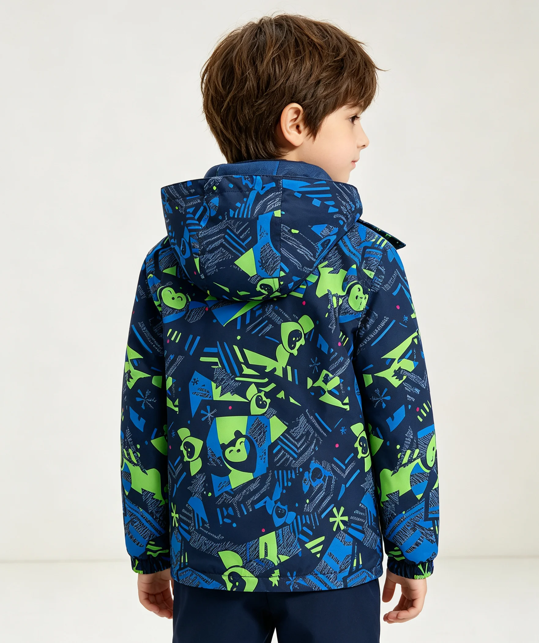 Boys' Autumn and Winter Warm Jacket, Windproof and Waterproof Boys' Jacket Fashionable