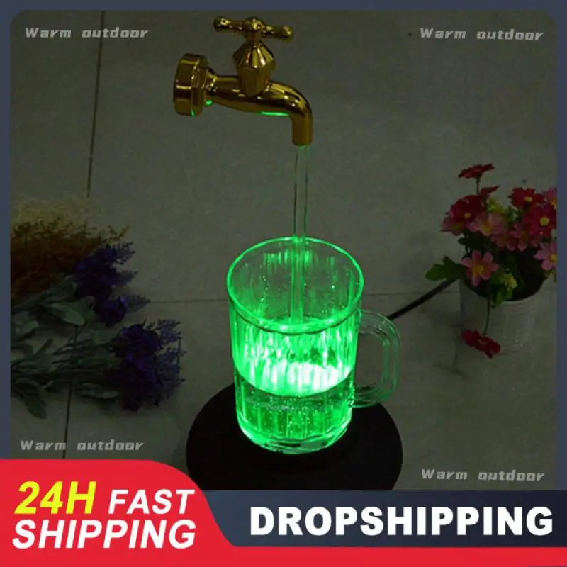 

Color Change Faucet Invisible Flowing Spout Watering Fountain Home Office Floating Tap Fountain Yard Art Decoration