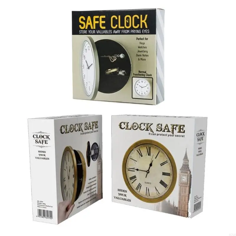 

97qd Hiddens Safe Wall Clock Jewelry и ящик для хранения денег практическая контейнер с наличными