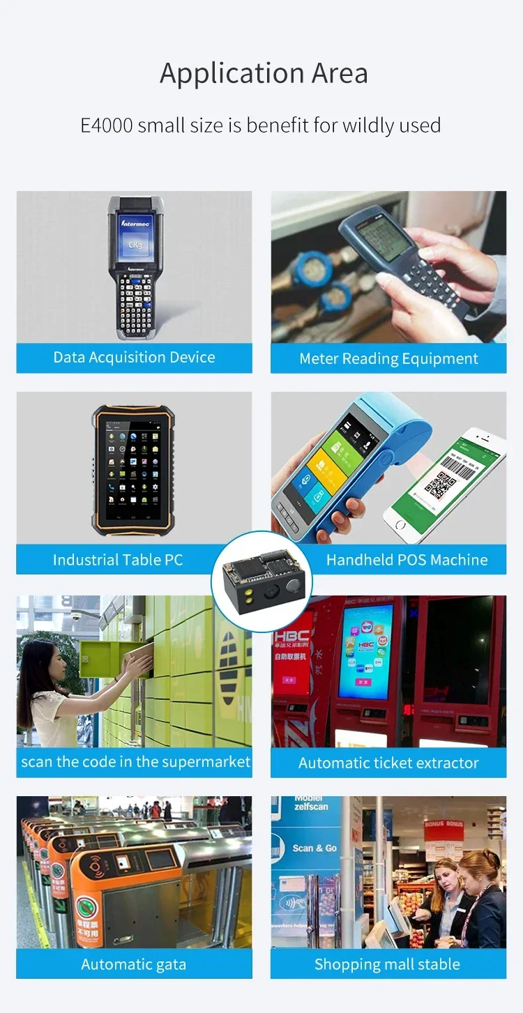 Hot sales mini barcode scanner engine module  E4000 high performance fast 1D 2D codes scanning qr reader OCR QR PDF417