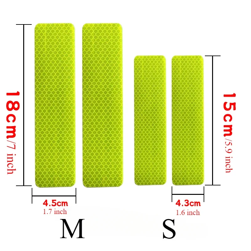 4PCS Reflective Strips Night Safety Warning Motorcycle Stickers for Motorbike Helemet Box Fuel Tank Scooter Decals Decoration image 3
