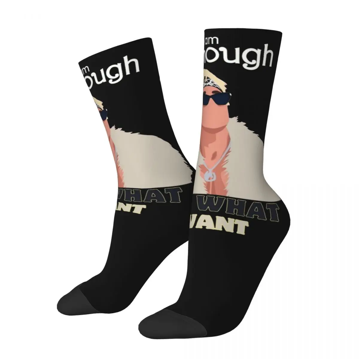 

Fashion I Am Kenough Ryan Gosling Football Socks Polyester Long Socks for Unisex Breathable