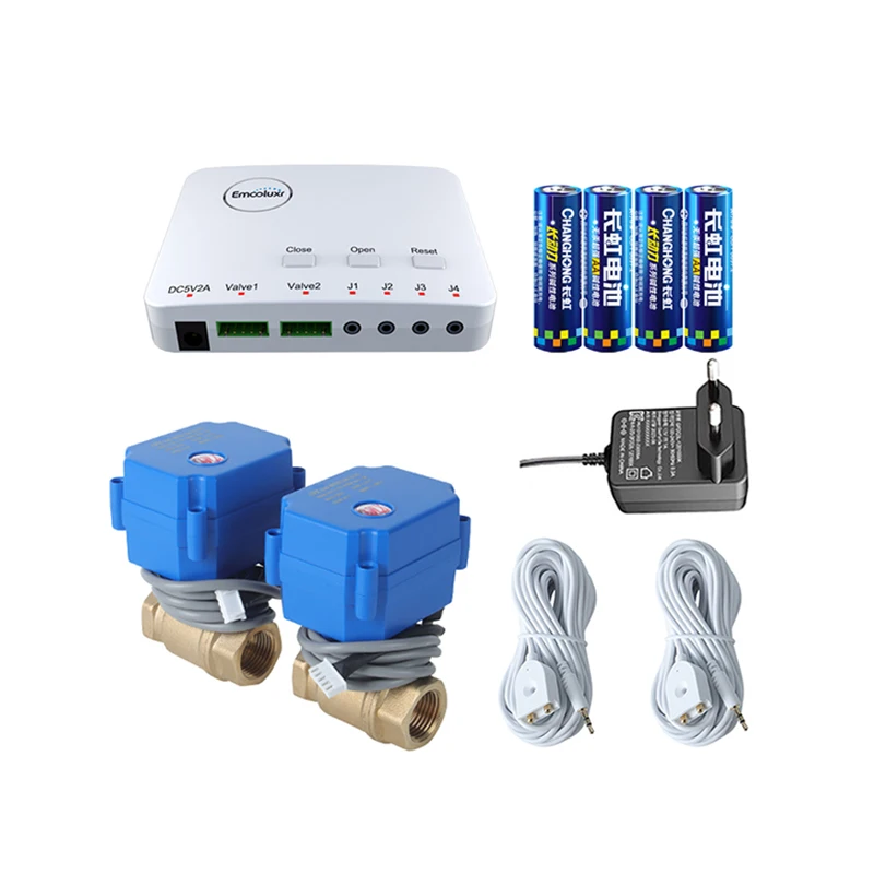 

Water Leakage Alarm Sensor - Instant Audio Alerts, Plug or Battery Power, DN15 DN20 DN25 Brass Vavle Easy DIY Installation