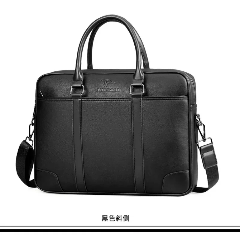 men's handbag tote bag Brand Genuine leather Briefcases For Men Executive Business Office 15.6 Inch Laptop Portfolio Large Bag