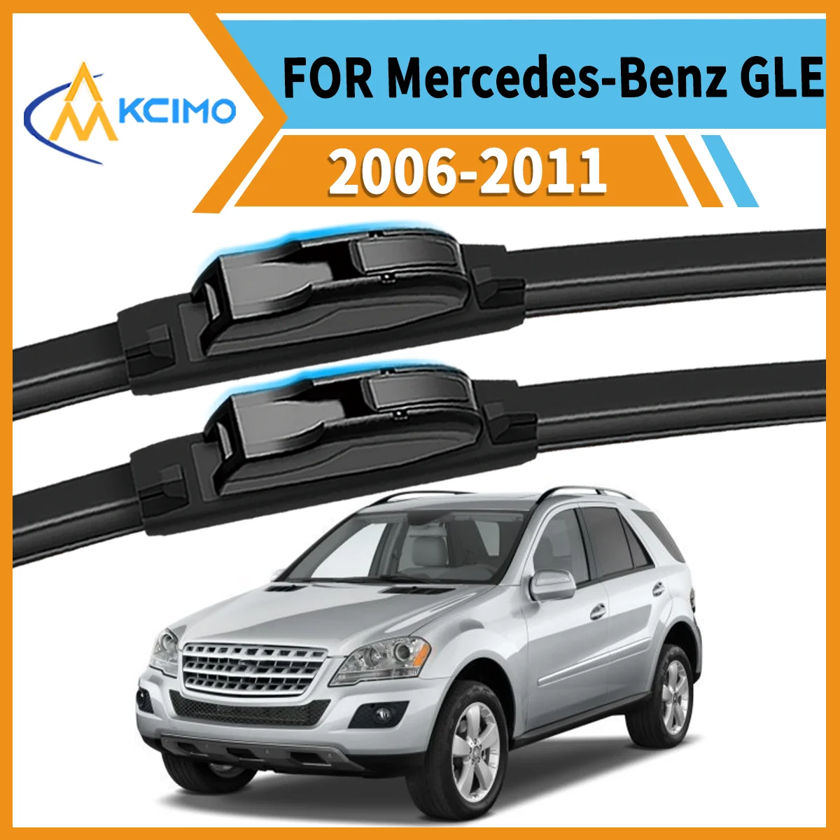 

Drive Confidently 2PCS Premium Wiper Blades For Mercedes-Benz GLE W164 2006–2011 All-Season Clarity Strong Frame Smooth Wipe