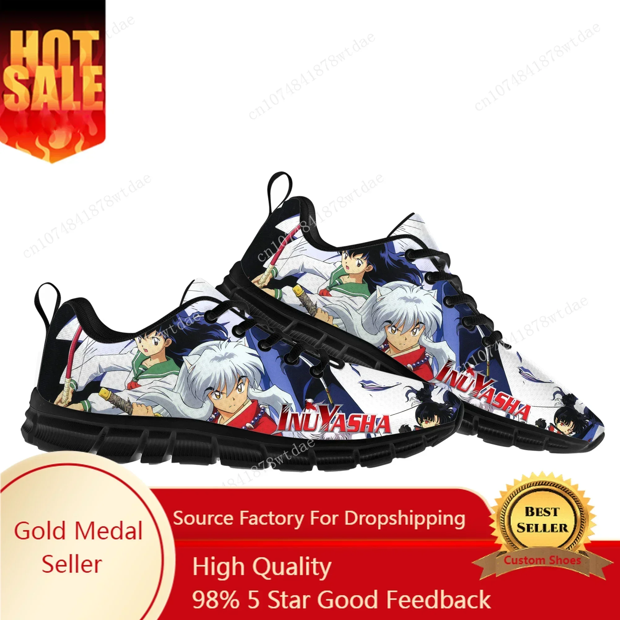 

Inuyasha Sports Shoes Mens Womens Teenager FashionSneakers Kagome Higurashi High Quality Anime Manga Sneaker Custom Shoe