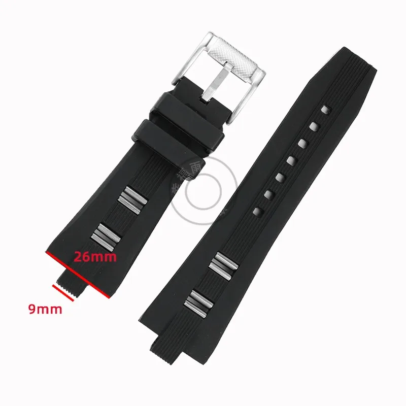 For Bvlgari Bulgari DIAGONO Series Convex Rubber Silicone Watch Strap 22*7mm/22*8mm/26*9mm Men women Watchband Accessories