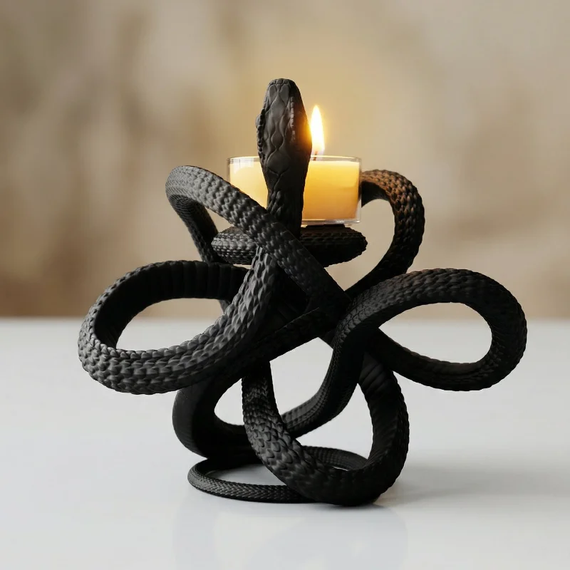 Original Candlestick Ornament, Snake-shaped Candle Holder, Scented Snake Knot Candle, Desktop Decoration Gift.