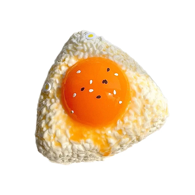 1pcs New Handmade Silicone Simulated  Egg Rice Ball Mochi Taba   Toy Relief Squeeze Creative Rebound Toys