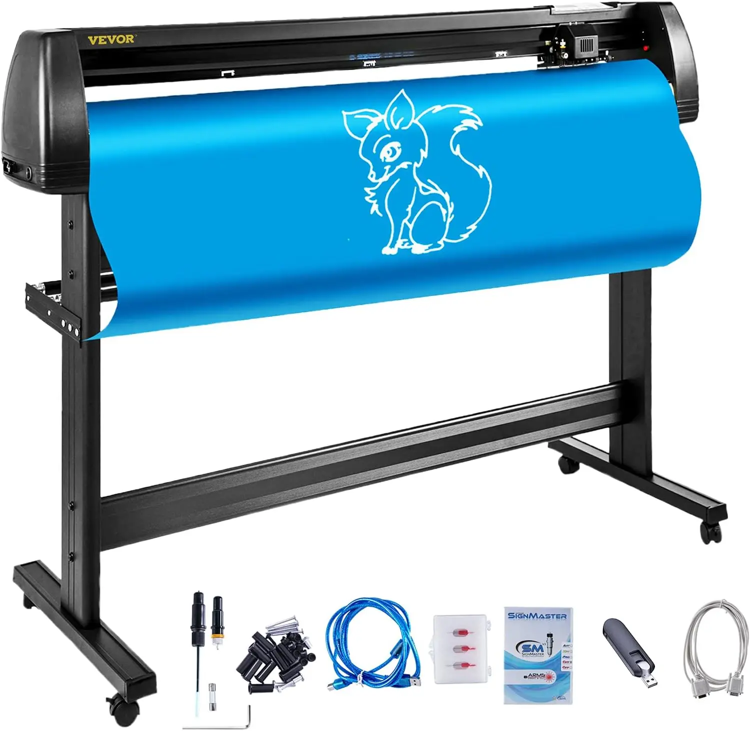 Vinyl Cutter Plotter Machine 53 Signmaster Software Sign Making Machine 1350mm Paper Feed Vinyl Cutter Plotter with Stand 53