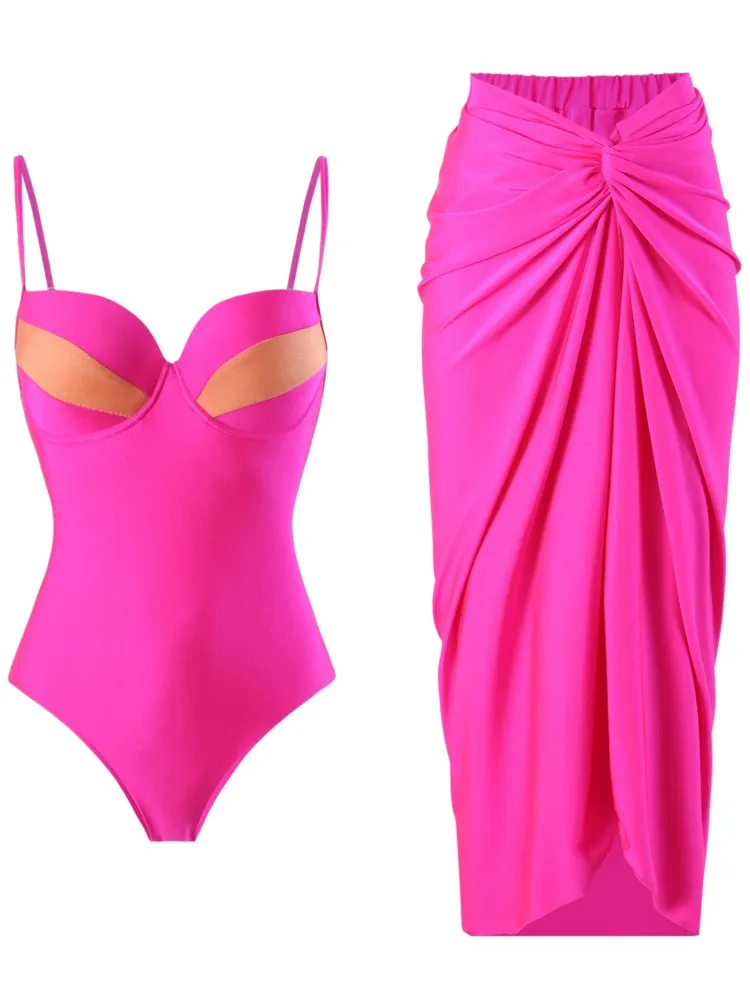 Vintage Women Swimwear One Piece Swimsuit Luxury Bikini Backless Beach Dress Designer Bathing Suit Summer Surf Wear Beachwear