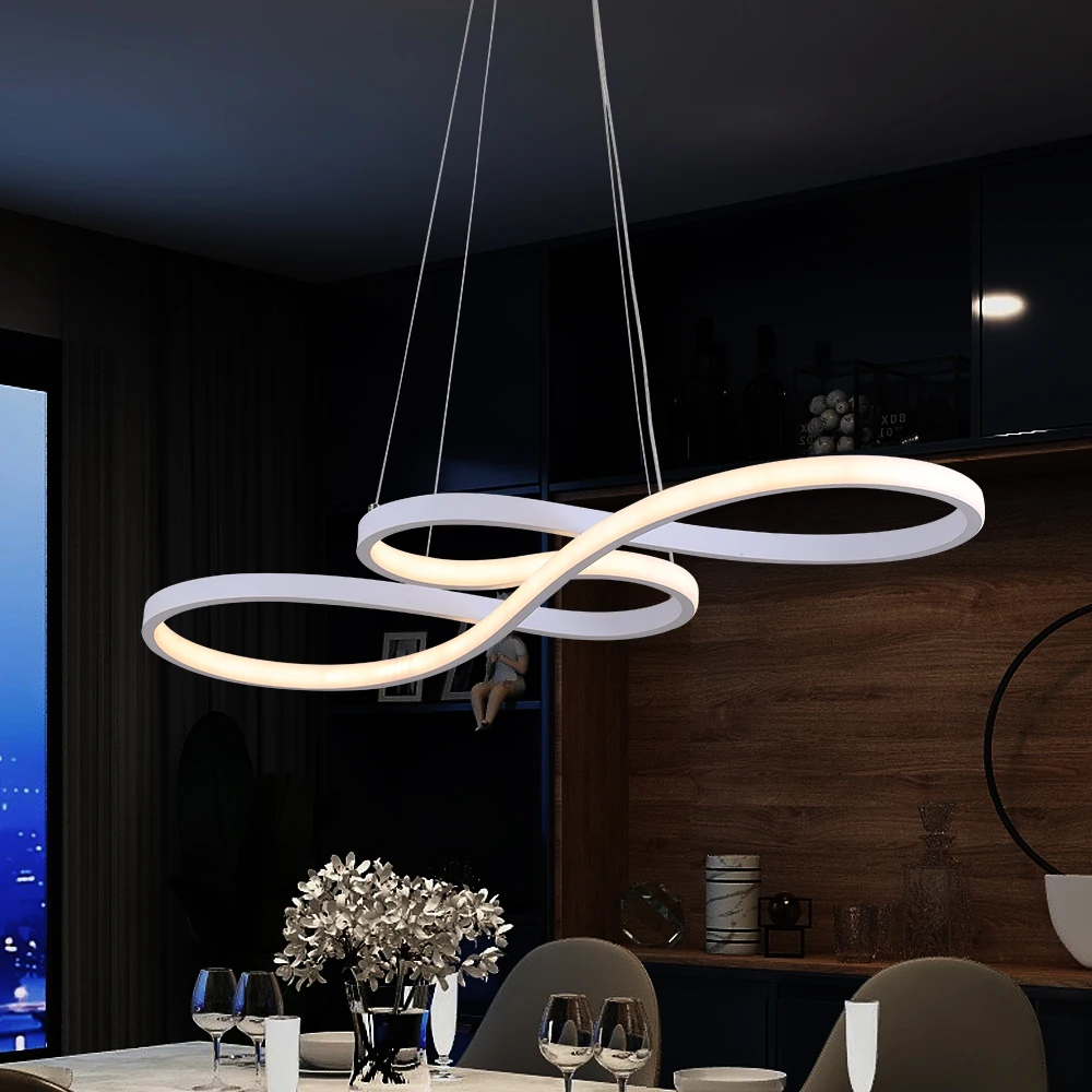 

Modern Chandelier Acrylic Led Pendant Light Hanging Ceiling Lamp Nordic Home Appliance Decor Fixture Lustre Living Dining Room