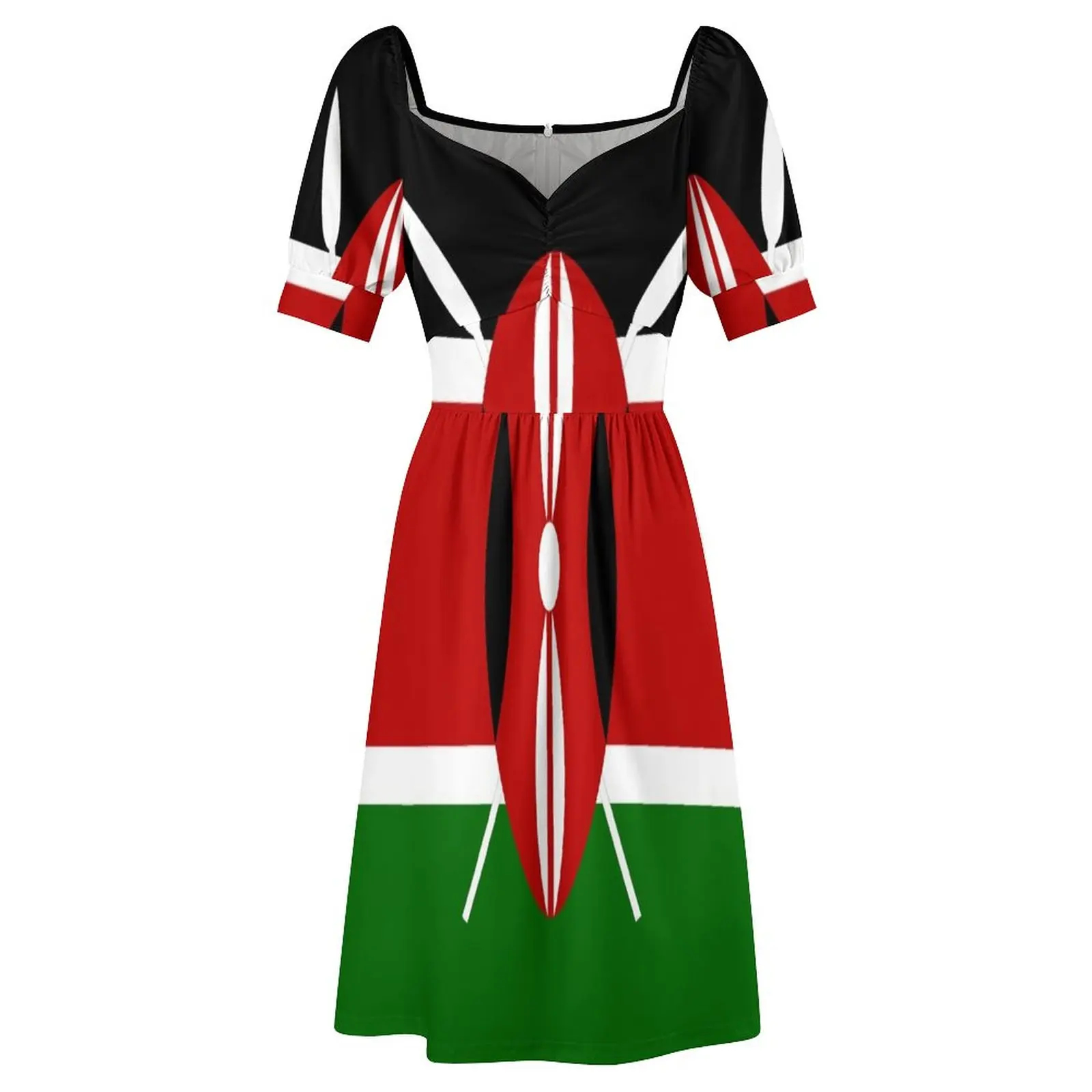 Kenya Vlag T-Shirt - Kenyan Nairobi Sticker Mouwloze Jurk Strandkleding Jurk Party Night