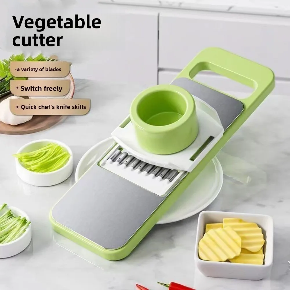 

Multi-Function Vegetable Slicer Stainless Steel Multiple Blades Vegetable Cutter Extra Thick Easy Clean Potato Chopper