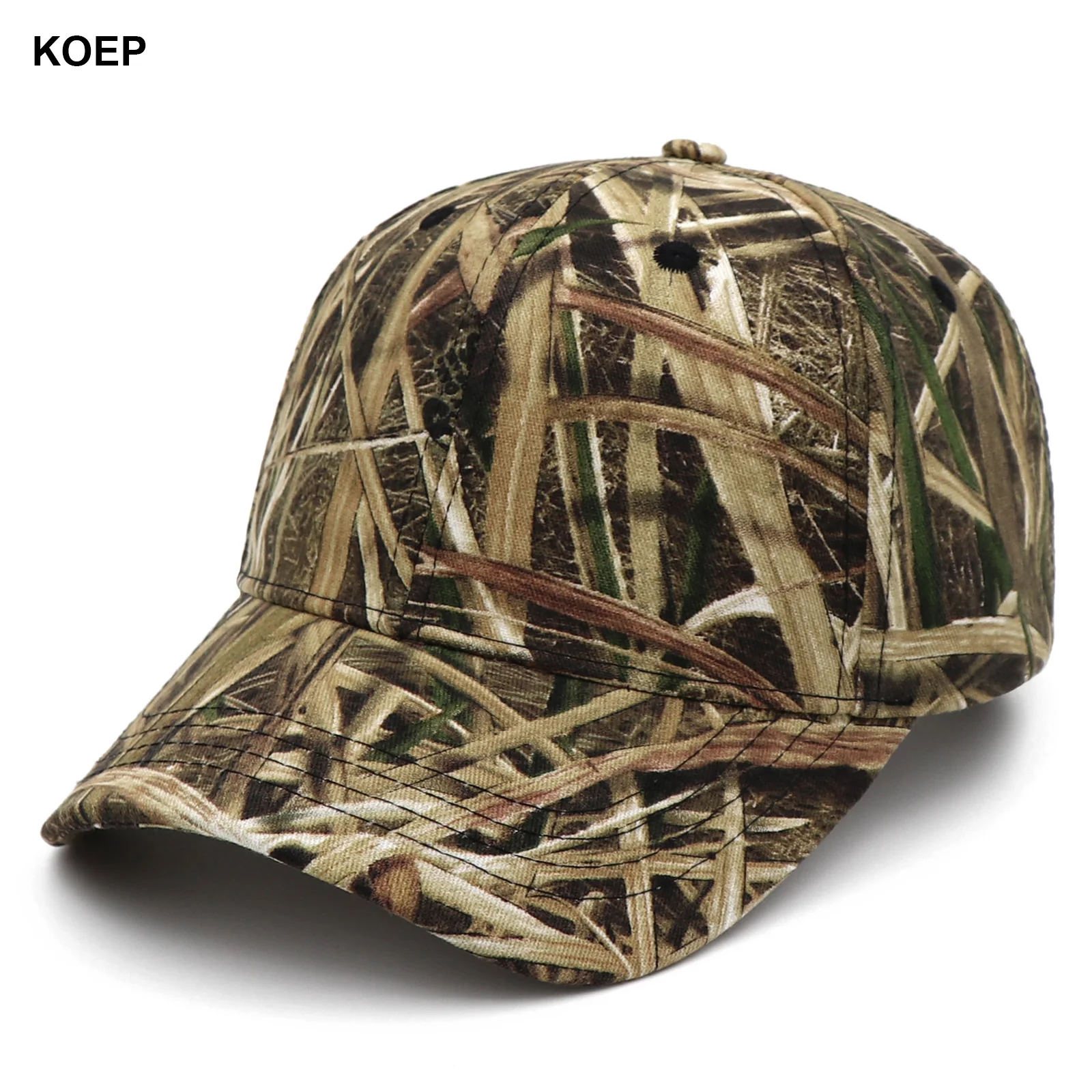 KOEP topi memancing luar ruangan, topi bisbol hutan, topi berburu, topi katun kamuflase ayah, topi kamuflase