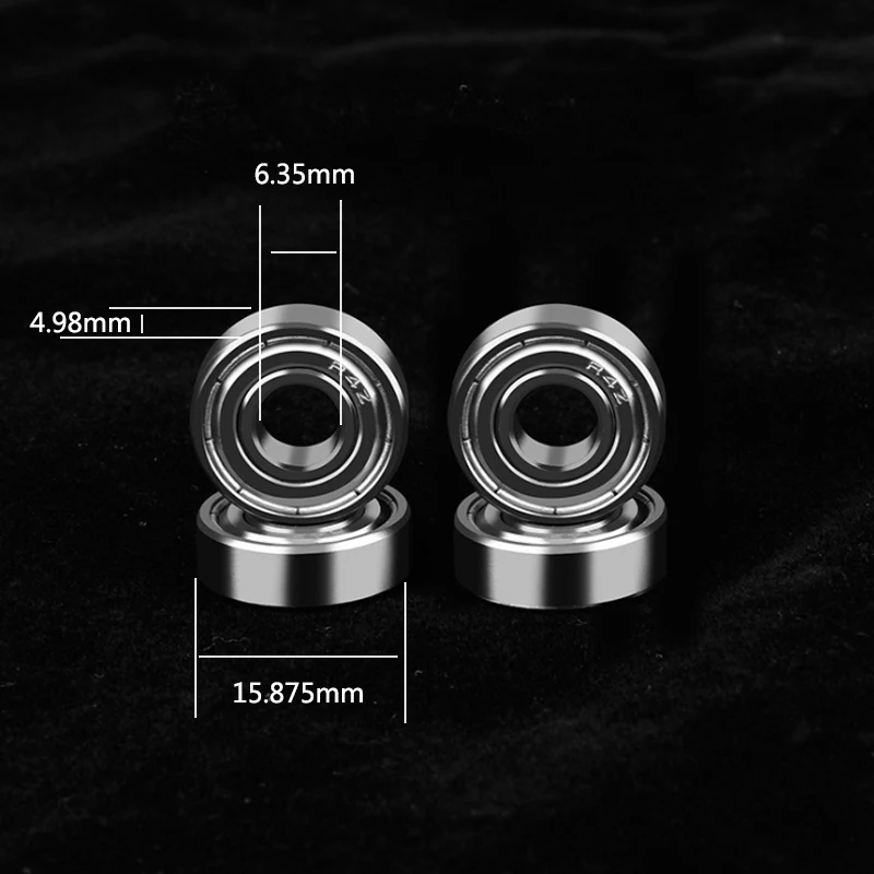 4pcs R4ZZ R4 Motor Bearing Roller Wheel Bearings Deep Groove Ball Pulley Wheel