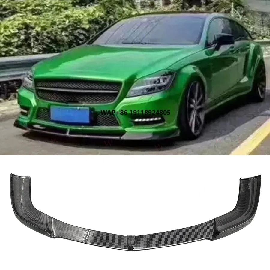

Carbon Fiber V Style Front Lip for CLS-Class W218 CLS63 11-14 Front Bumper Lip Spoiler Body Kit