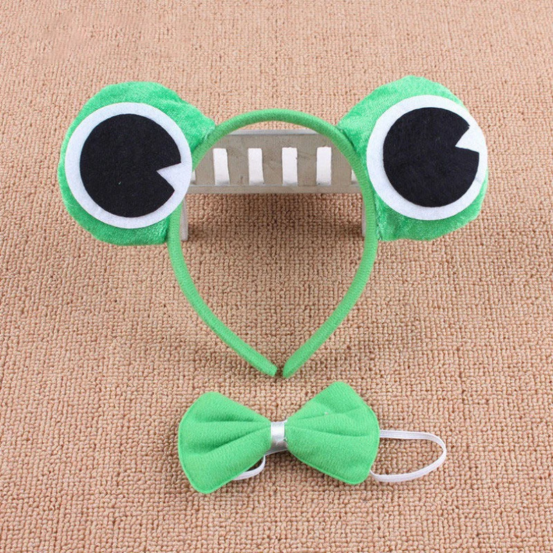 Anime Themed Cute Animal Cosplay Costumes Accessory Giraffe Frog Tiger Mouse Monkey Sweet Headwear Tail Bow Birthday Day Gifts