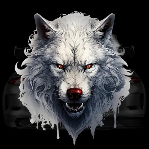 3D 늑대 토템 오토바이 스티커 자동차 범퍼 데칼 방수 비닐 데칼 프론트 카울 탱크 사이드 페어링 연료 탱크 장식