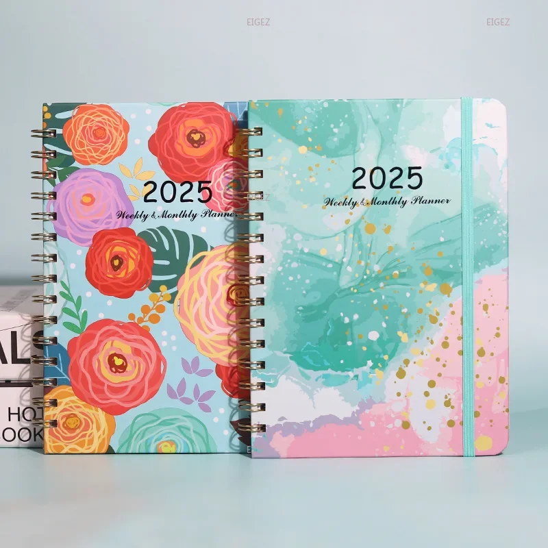 2025 English Plan, Coil Notebook, Weekly Notebook, A5 Schedule Notebook, Cross Border Planner Notebook