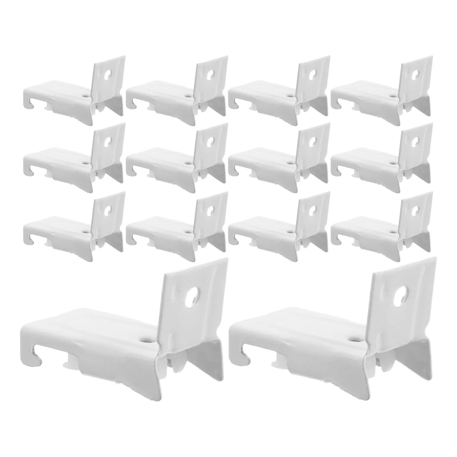 20Pcs Curtain Track Bracket Heavy Duty Mount for Curved Or Straight Rods DIY Ceiling Wall Installation Z-Shaped
