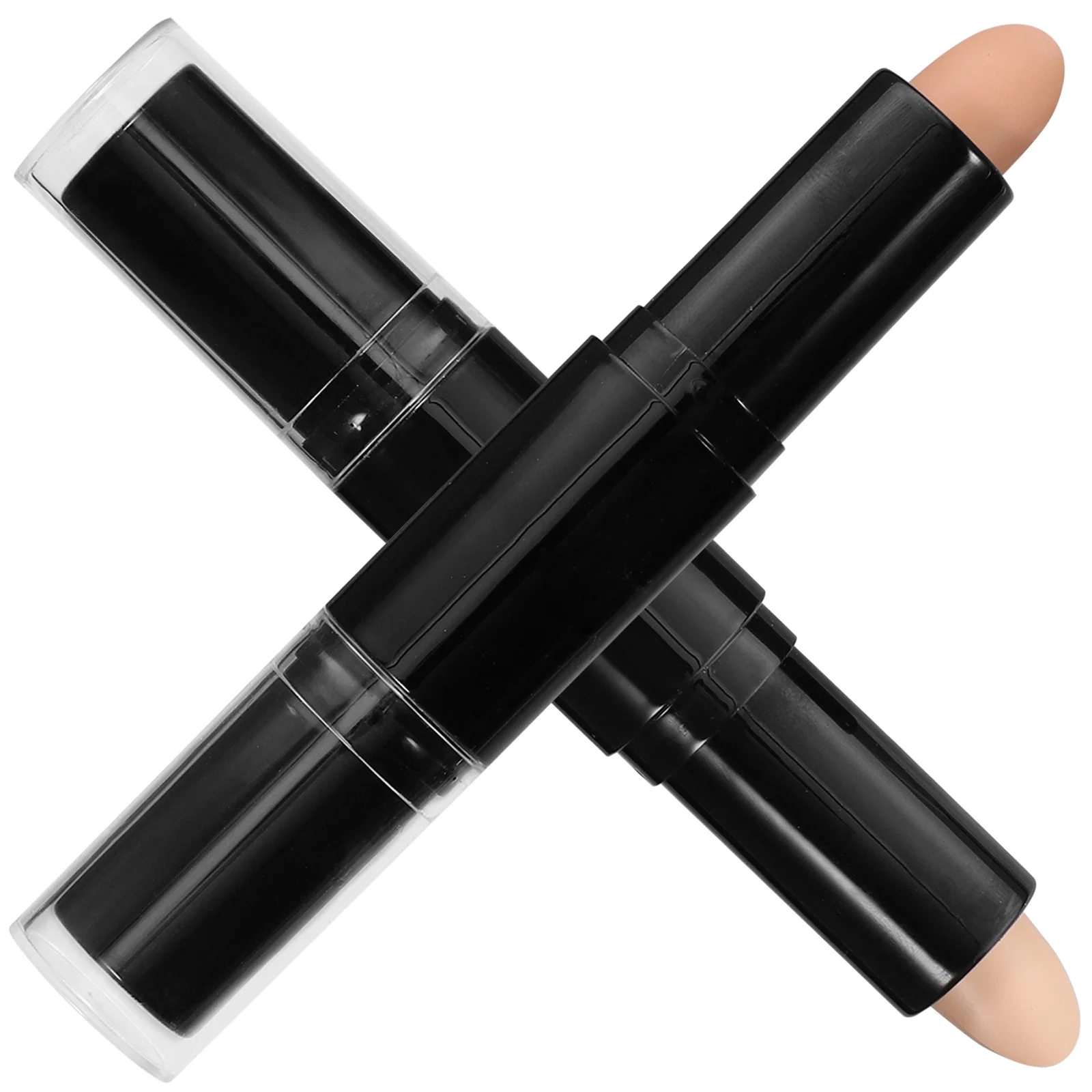 

2 Pcs Highlighter Concealer Stick Dual-head Face Contouring Makeup Sticks 01# 02# Portable Long-lasting Women's Plastic