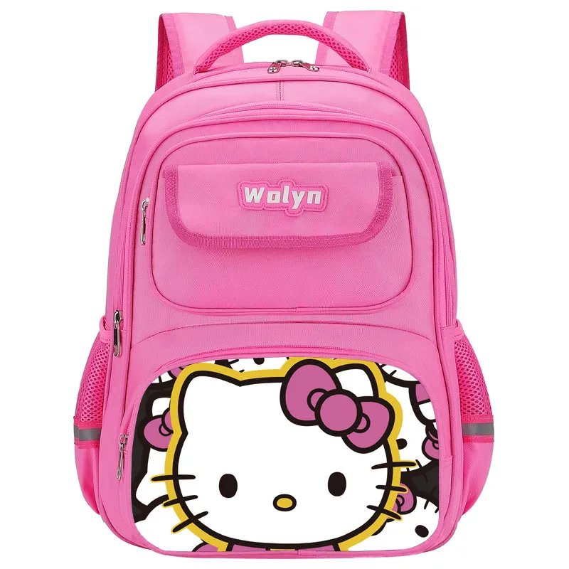 

Multi-Compartment School Backpack,Cartoon Hello Kitty School bags for Girls,Large Capacity Children Backpack for Primary School