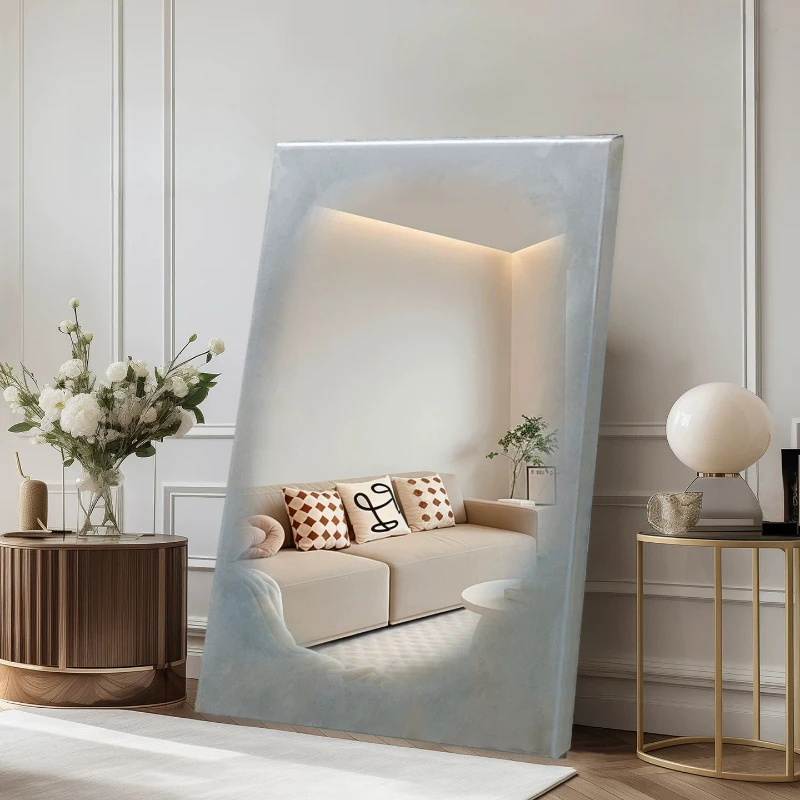r*-Girls Aesthetic Mirror Makeup Square Modern Decoration Accessories Standing Mirror Luxury Items Spiegel Wand Home Decorations