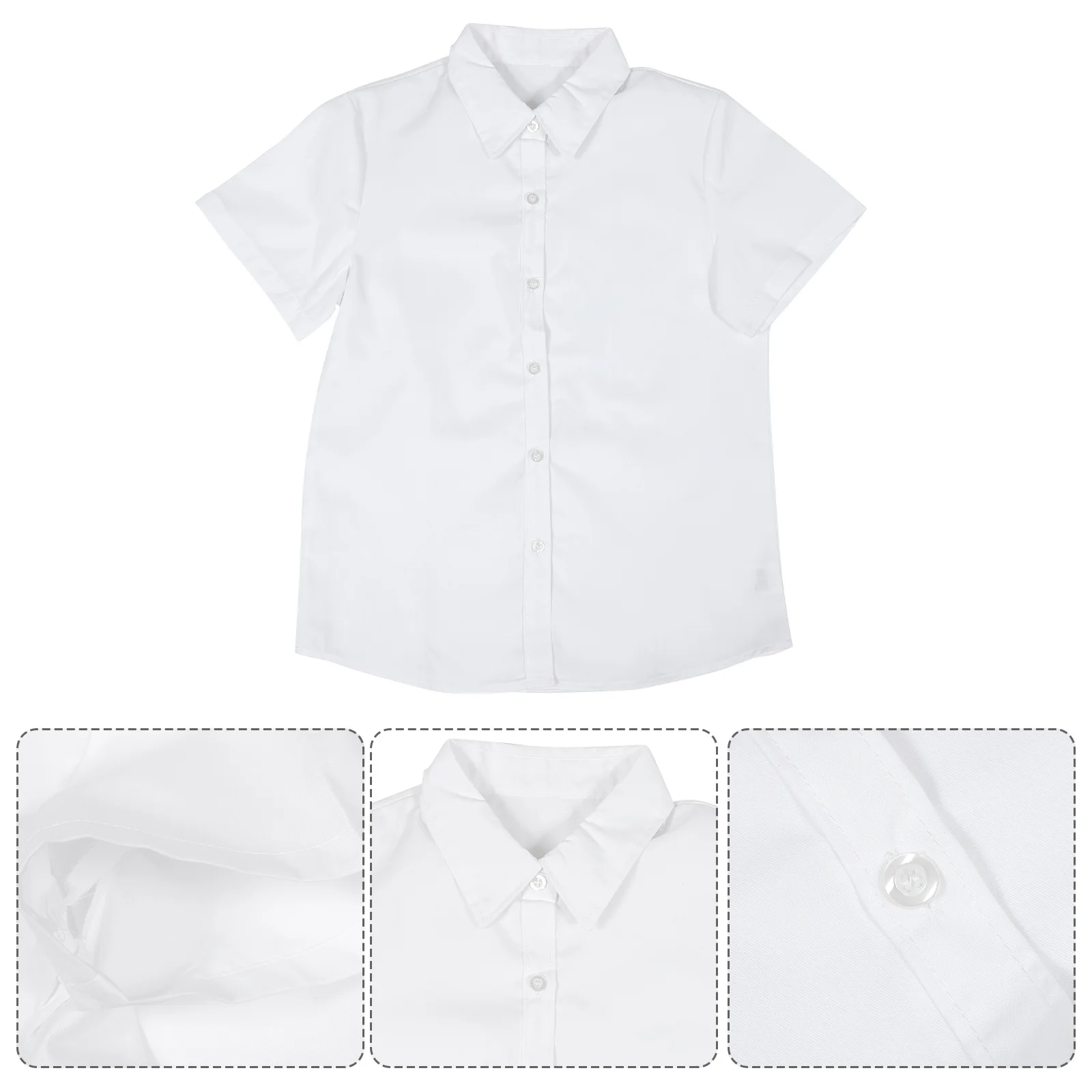 

1 шт., студенческая форма в японском стиле, рубашка с коротким рукавом, белое школьное платье, размер L, дышащая удобная классная рубашка