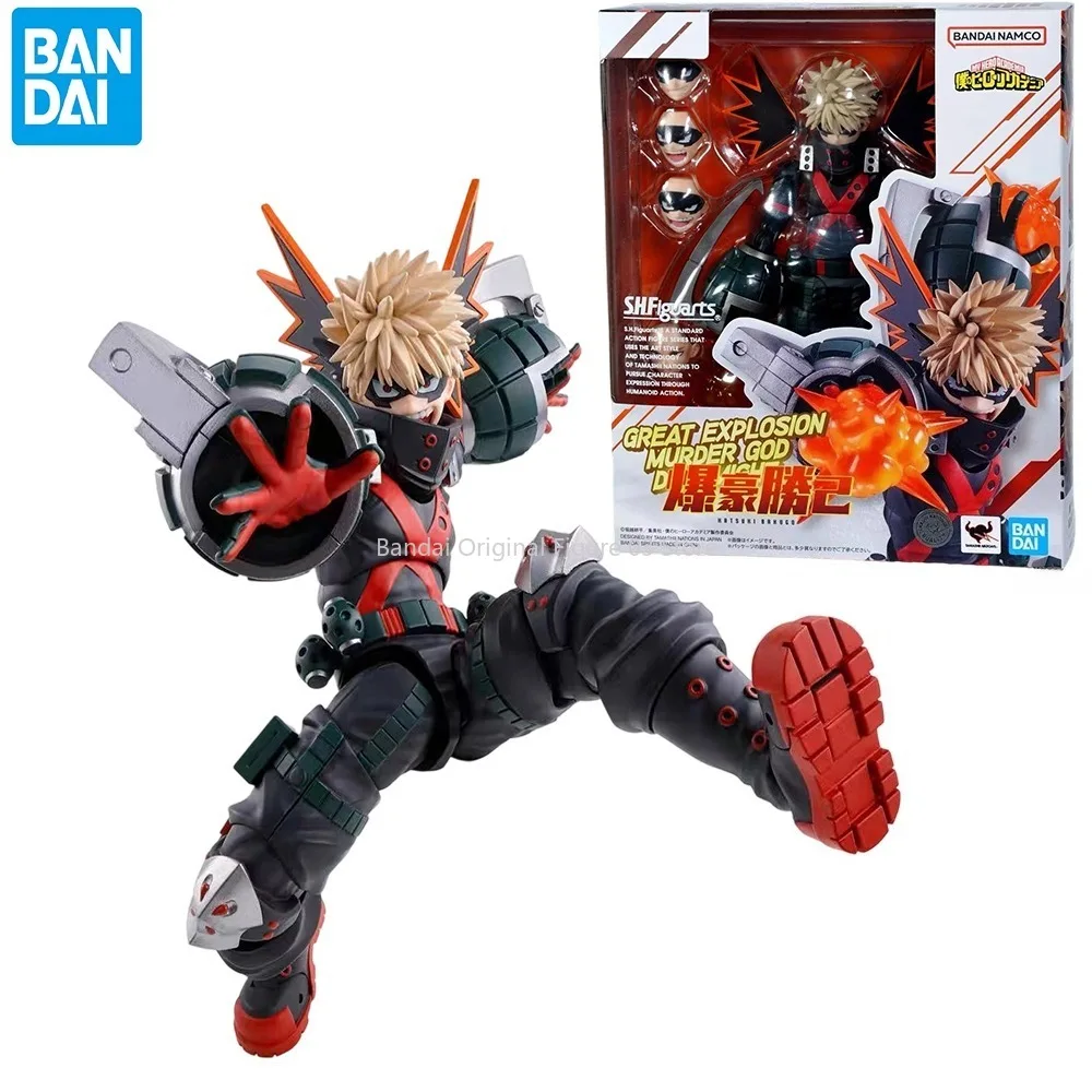 

In Stock Bandai Original SHF My Hero Academia Katsuki Bakugo Anime Action Figure Model Fighter Model Toy Gift for Kid