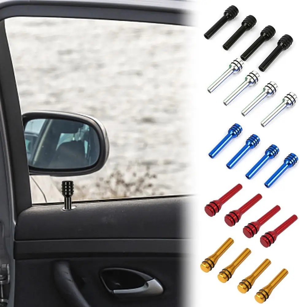 

NEW 4PCS Aluminum Alloy Auto Car Security Door Lock Pins Universal Car Truck Interior Door Lock Knob Pull Pins