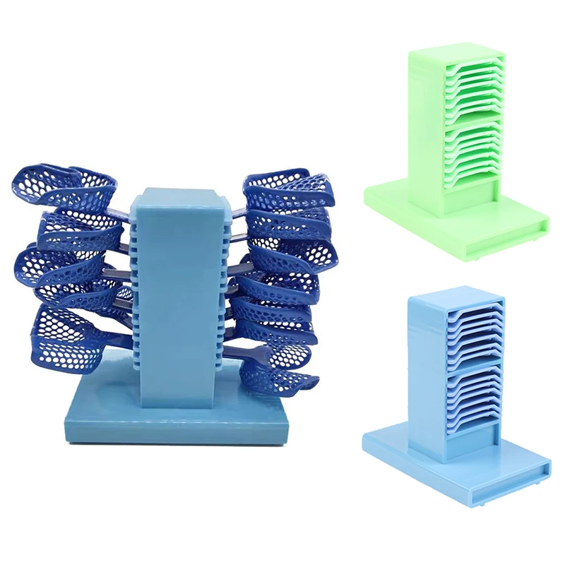 

Dental Impression Trays Plastic Teeth Holder Stand Metal Trays Plaster Mold Tray Placement Case Dentistry Dentist Instrument