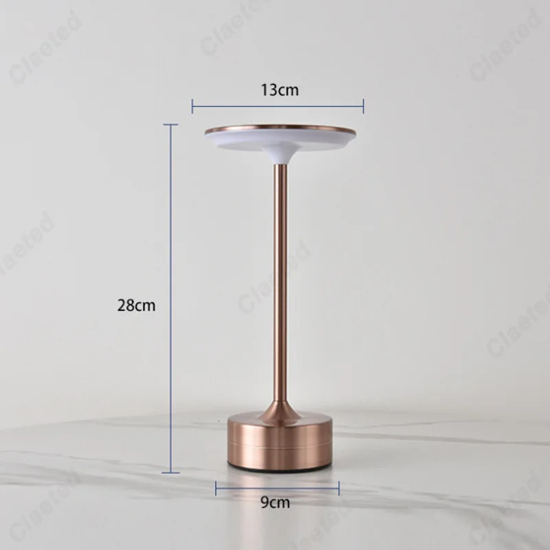 Creative LED Touch UFO Metal All Aluminum Light Tri Color Dimming USB Charging Home Bedroom Study Bar Atmosphere Lighting