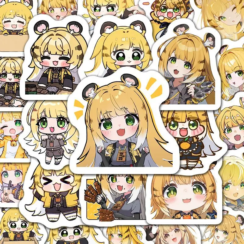 

60Pcs Zenless Zone Zero Ju Fufu Q-version Anime Stickers Decoration Laptop Phone Suitcase Notebook Label Stationery Sticker Gift