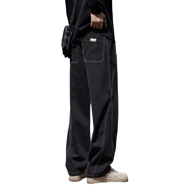 

Тенденция осенне-зимних бестселлеров, утолщенные свободные повседневные и удобные мужские джинсы, джинсы для мужчин, мужская одежда