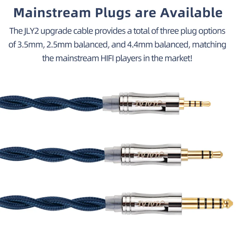 NICEHCK JIALAI JLY2 Earphone Cable PP Yarn Silver Plated OCC Upgrade Wire 3.5/2.5/4.4mm MMCX/ QDC/0.78mm 2Pin For KXXS ST-10s