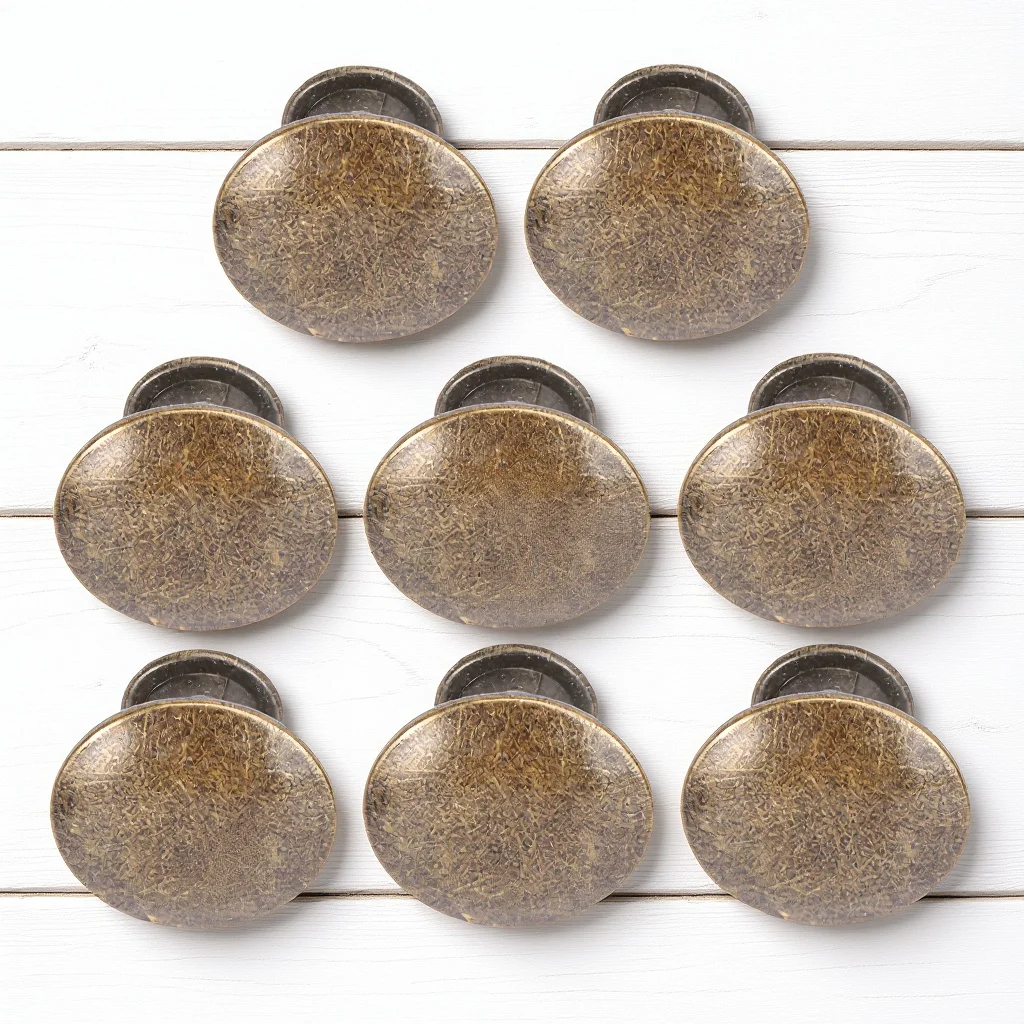 

8Pcs Round Head Drawer Handle Style Single Hole Knob Metal Pull for Cabinet Door Drawer Wardrobe Furniture Knob