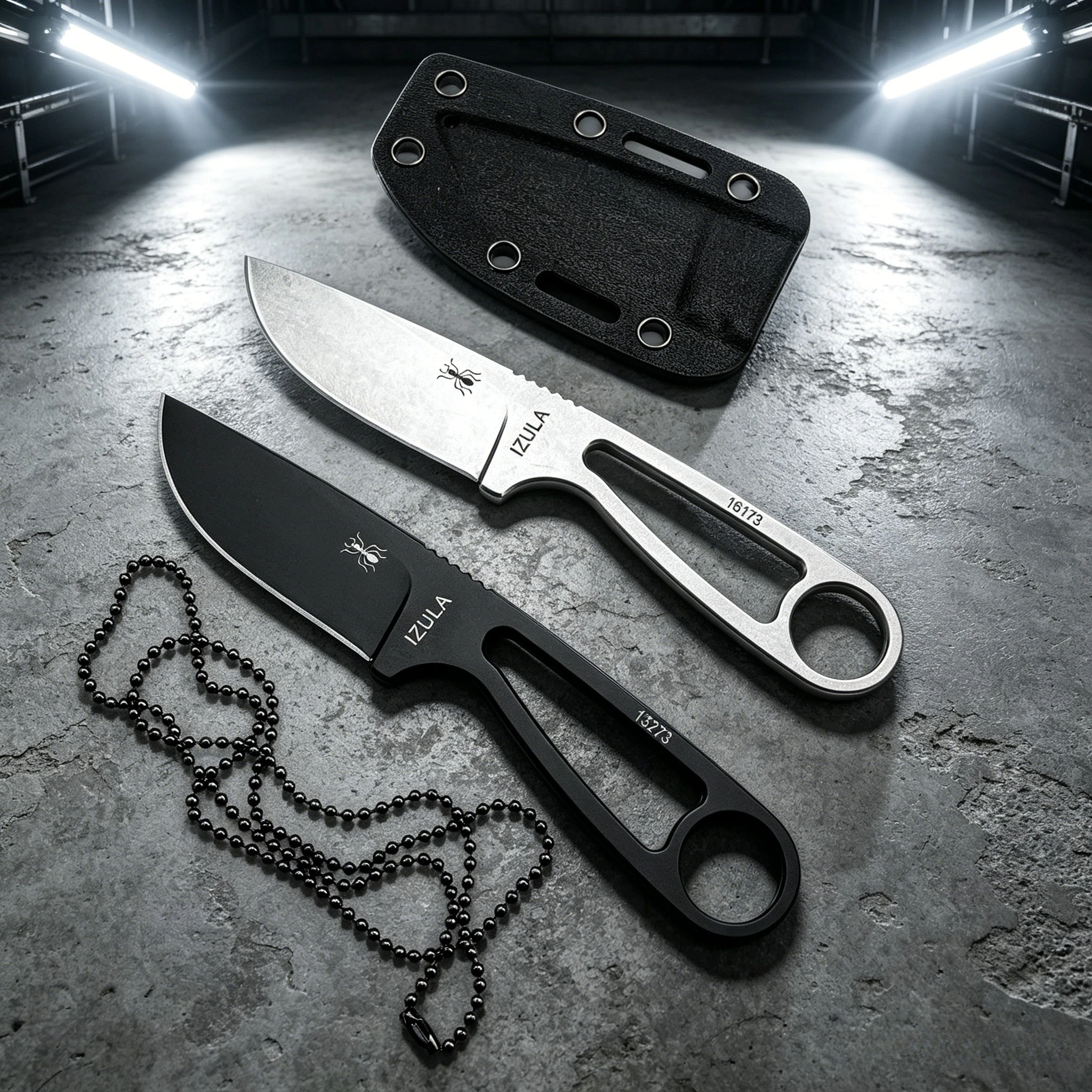 Outdoor-Messer mit feststehender Klinge – Vollständig aus 8Cr13MoV-Stahl gefertigt – Ideal für Wanderungen und Camping-Arbeiten, inklusive Scheide – Detail 2