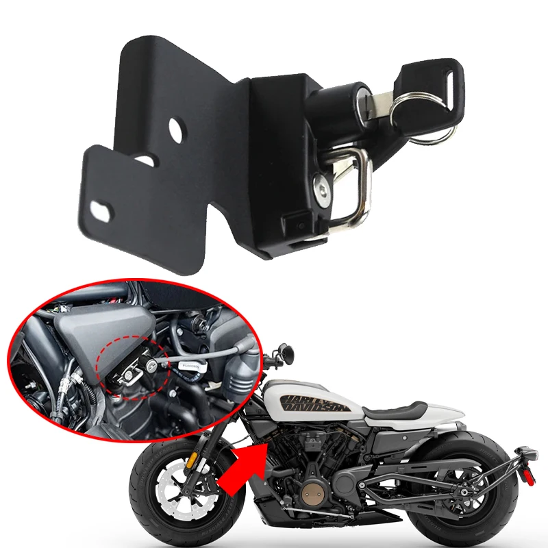 

Motorcycle Helmet Lock Fit For HARLEY SportsterS RH1250S 2021- NIGHTSTER RH975 2022- Accessories Helmet Anti-theft Safety Lock