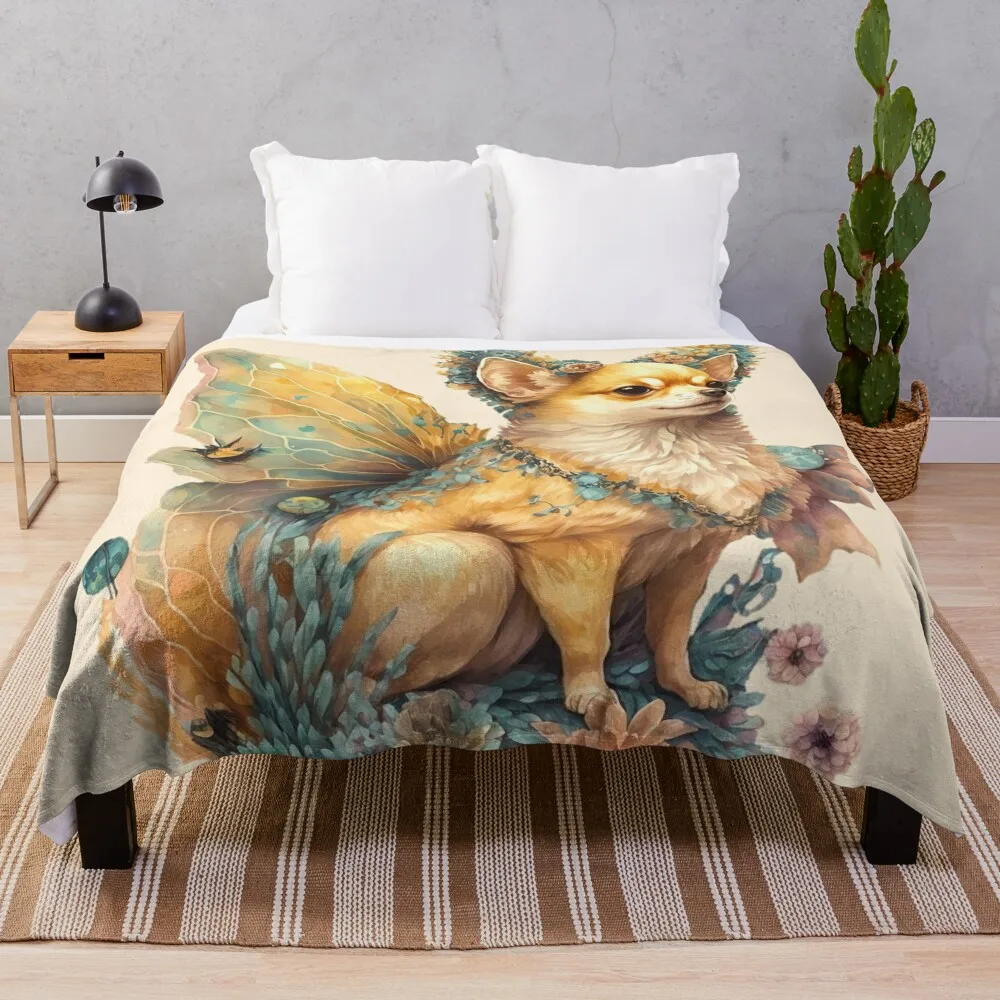 

golden chihuahua Throw Blanket Multi-Purpose Soft Beds Fluffy Softs Sofa Quilt Picnic Blankets