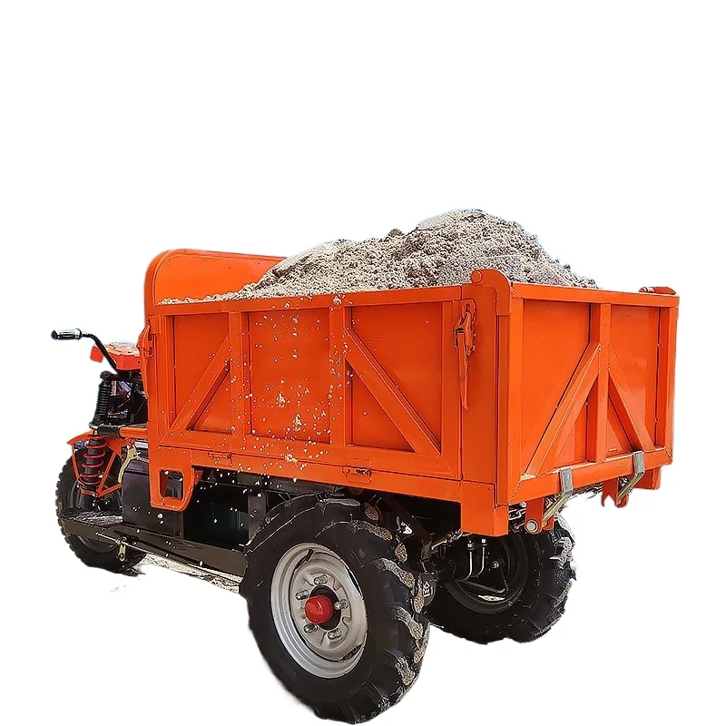 Construction site handling load king big cavalry climbing self-unloading dump gray bucket truck y
